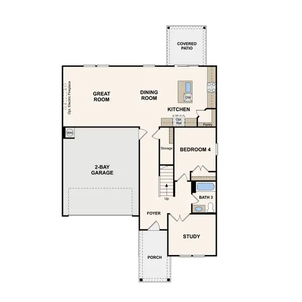 2D floor plan layout of this home in Kingfield, Smyrna, TN (Image 2). 2D floor plan layout of this home in Kingfield, Smyrna, TN (Image 2).
