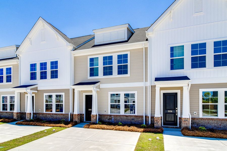 Front exterior of a new home in Astoria, Columbia, SC, highlighting curb appeal (Image 16). Front exterior of a new home in Astoria, Columbia, SC, highlighting curb appeal (Image 16).