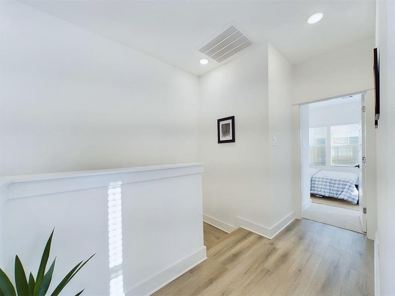 Spacious hallway on the second floor.