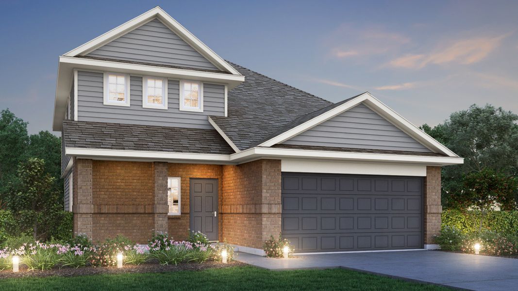 Representative exterior photo of a completed home built from the The Andria by Legend Homes in Burgess Meadows, Cleburne, TX (Image 1). Representative exterior photo of a completed home built from the The Andria by Legend Homes in Burgess Meadows, Cleburne, TX (Image 1).