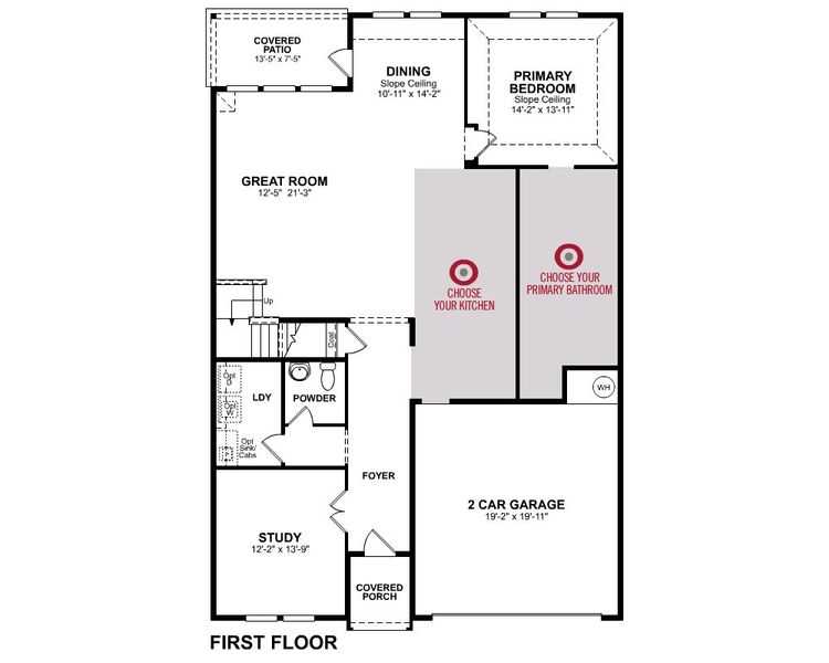 2D floor plan layout for the Rainier by Beazer Homes in Lake Pointe, Little Elm, TX (Image 4).