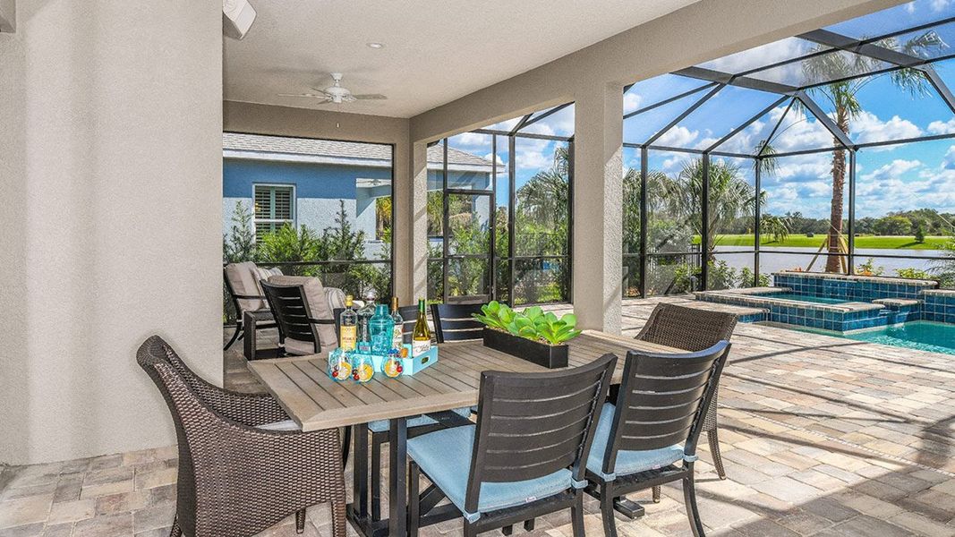Exterior details and patio area of a home in Canoe Creek Real Estate and Homes for Sale in Parrish, FL - Neal Communities, Parrish (Image 15). Exterior details and patio area of a home in Canoe Creek Real Estate and Homes for Sale in Parrish, FL - Neal Communities, Parrish (Image 15).