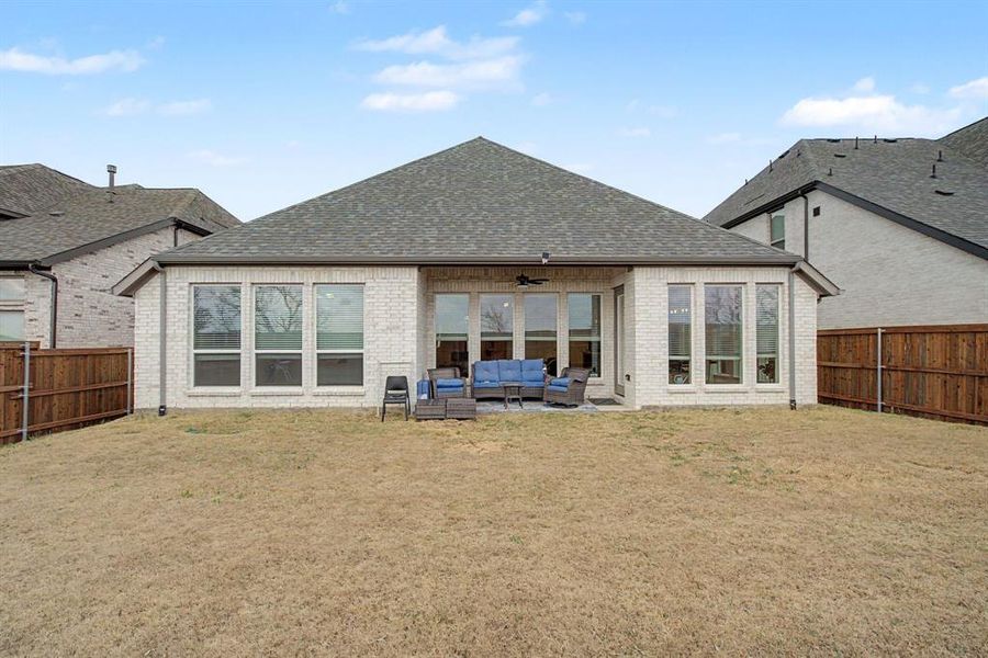 Exterior details and patio area of a home in North Sky, Celina (Image 26).