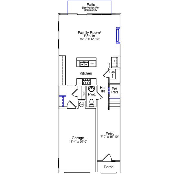 2D floor plan layout of this home in Nichols Landing, Charlotte, NC (Image 2). 2D floor plan layout of this home in Nichols Landing, Charlotte, NC (Image 2).