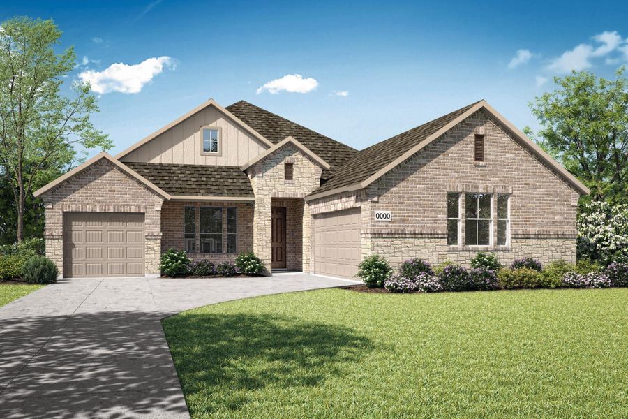 Representative exterior photo of a completed home built from the Brett by Tri Pointe Homes in View at the Reserve, Mansfield, TX (Image 4).