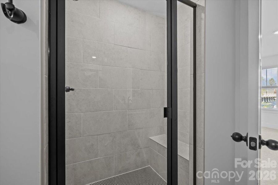 Tiled shower Tiled shower