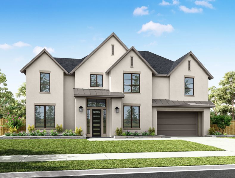 Representative exterior photo of a completed home built from the Lamesa by Tri Pointe Homes in Evergrove, Richmond, TX (Image 2). Representative exterior photo of a completed home built from the Lamesa by Tri Pointe Homes in Evergrove, Richmond, TX (Image 2).