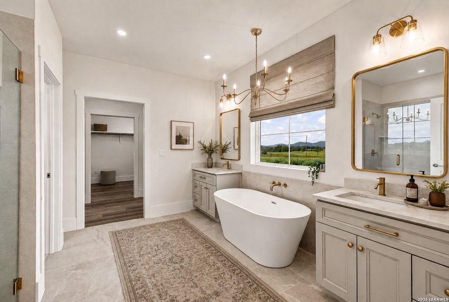 Furnished interior view inside a new home in , Bandera (Image 17).