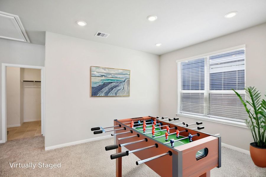 Furnished interior view inside a new home in Kemah Crossing - Luxe Series, Kemah (Image 15). Furnished interior view inside a new home in Kemah Crossing - Luxe Series, Kemah (Image 15).