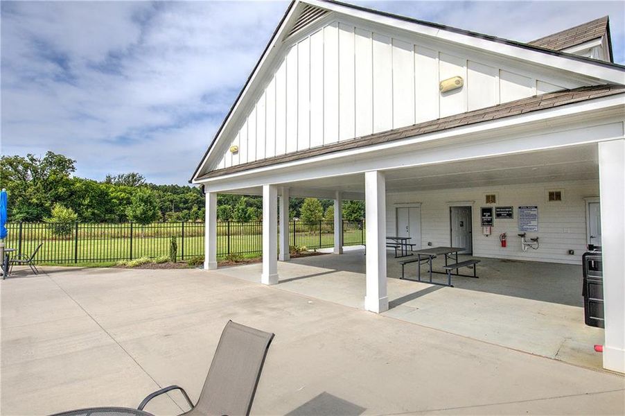 Exterior details and patio area of a home in , Cartersville (Image 27).