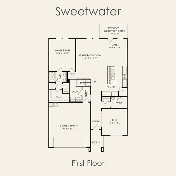 2D floor plan layout for the Sweetwater by Pulte Homes in Lagos, Manor, TX (Image 3). 2D floor plan layout for the Sweetwater by Pulte Homes in Lagos, Manor, TX (Image 3).