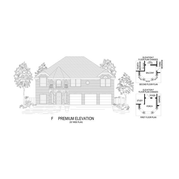 Representative rendering of the exterior for the Boston 2F (w/Media) by First Texas Homes (Image 3).