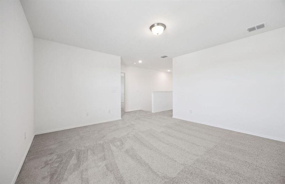 Spacious game room on second level