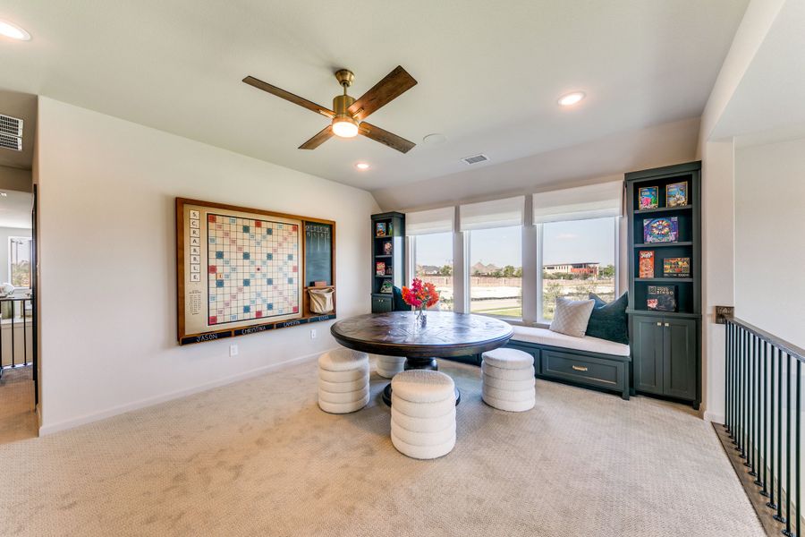 Furnished interior view inside a new home in Painted Tree - South, McKinney (Image 4). Furnished interior view inside a new home in Painted Tree - South, McKinney (Image 4).