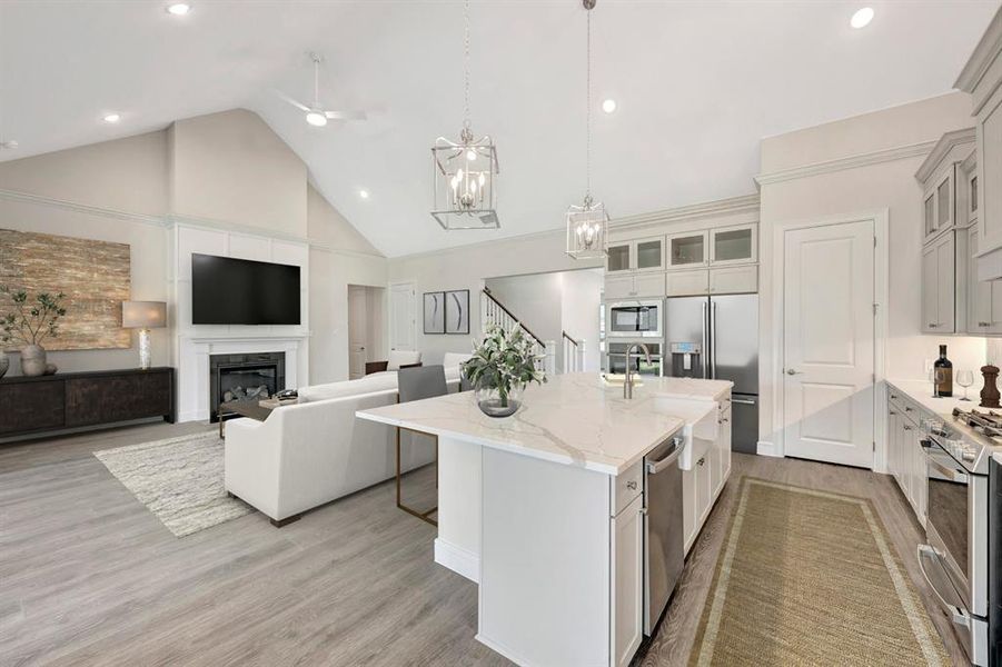 Furnished interior view inside a new home in Sterling Greene, Arlington (Image 17). Furnished interior view inside a new home in Sterling Greene, Arlington (Image 17).