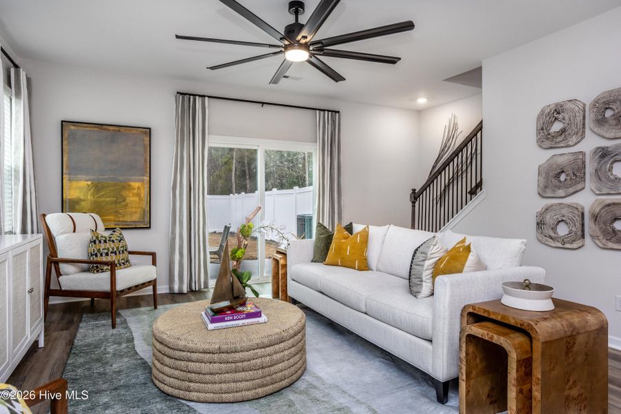 Furnished interior view inside a new home in Coastal Haven Townes, Leland (Image 12).