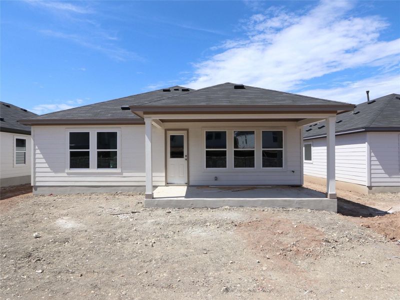 Exterior details and patio area of a home in Marble Creek Crossing, Austin (Image 3). Exterior details and patio area of a home in Marble Creek Crossing, Austin (Image 3).