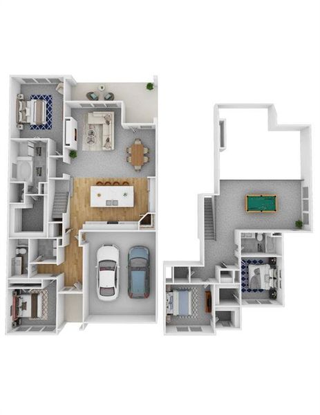 2D floor plan layout of this home in Clearview Ranch, Royse City, TX (Image 3).