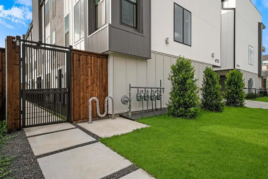 Exterior details and patio area of a home in , Dallas (Image 21). Exterior details and patio area of a home in , Dallas (Image 21).