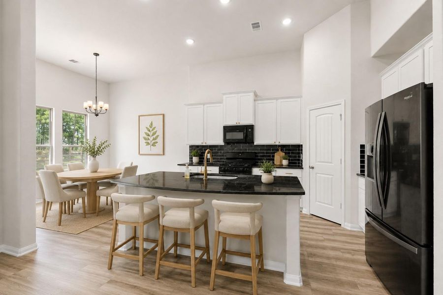 Large island, walk-in pantry and plentiful seating in the adjacent breakfast room too. Want the fridge to stay? No problem! *Virtually staged