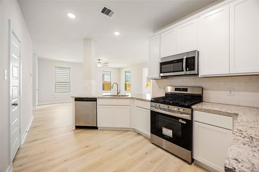 Furnished interior view inside a new home in Bluebonnet Village, Bellville (Image 10).