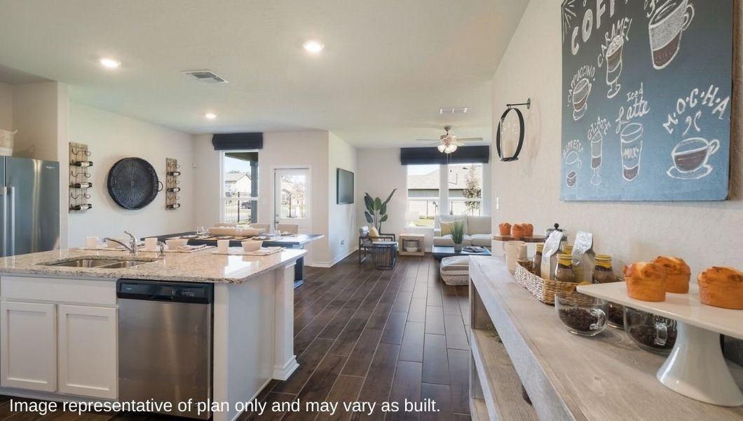 Representative furnished interior of a home built from the The Irvine by D.R. Horton in Steele Creek, Cibolo (Image 8). Representative furnished interior of a home built from the The Irvine by D.R. Horton in Steele Creek, Cibolo (Image 8).