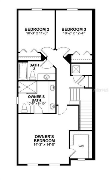 2D floor plan layout of this home in Emerson Pointe, Apopka, FL (Image 5). 2D floor plan layout of this home in Emerson Pointe, Apopka, FL (Image 5).