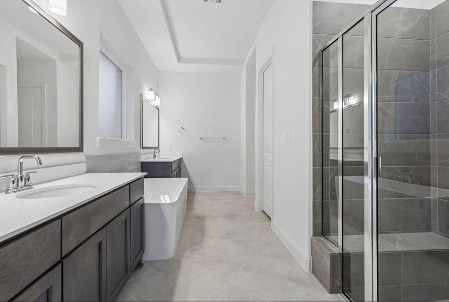 Furnished interior view inside a new home in The Grand Prairie 60', Hockley (Image 7).