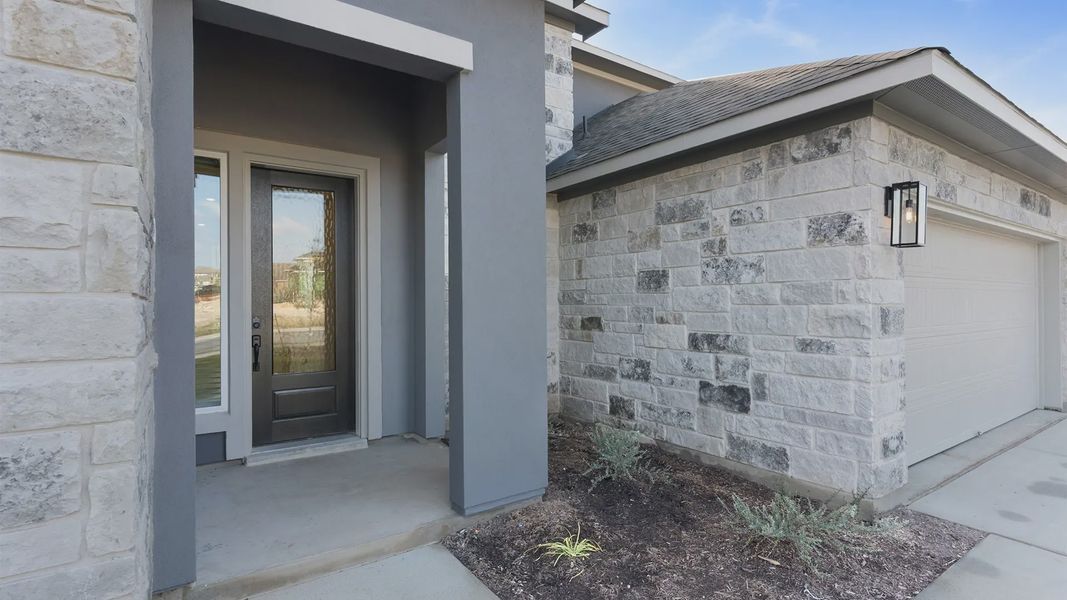 Representative exterior details of a home built from the Cornell by Chesmar Homes in Crescent Bluff, Georgetown (Image 3).