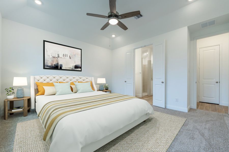 Representative furnished interior of a home built from the Cameron by Beazer Homes in Amira, Tomball (Image 8).