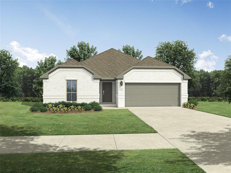 Front exterior of a new home in Southridge, McKinney, TX, highlighting curb appeal (Image 2). Front exterior of a new home in Southridge, McKinney, TX, highlighting curb appeal (Image 2).