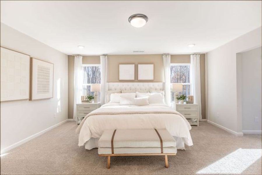 Representative furnished interior of a home built from the Lenox by True Homes in Autumn Ridge, High Shoals (Image 10).