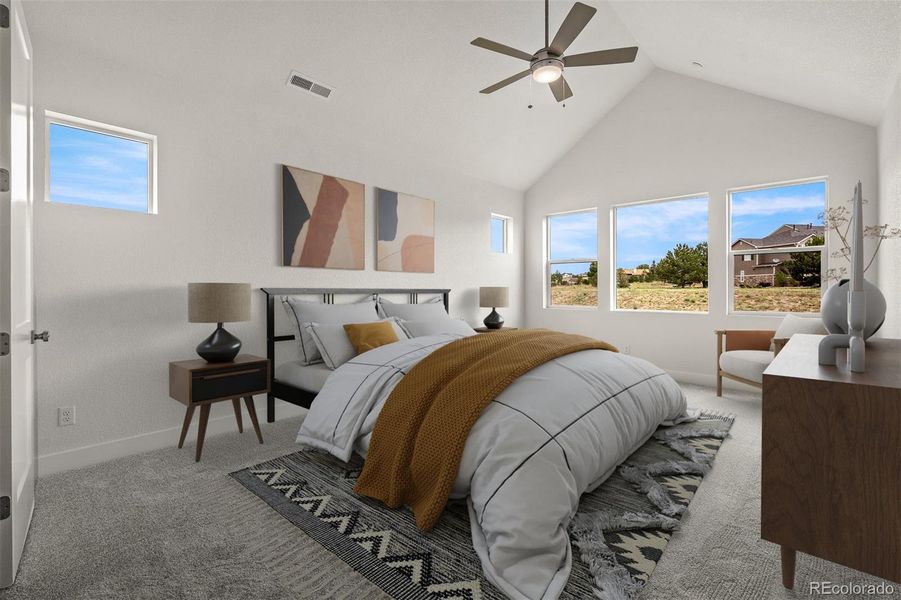 Furnished interior view inside a new home in Cloverleaf – Mountainview Collection, Monument (Image 16).