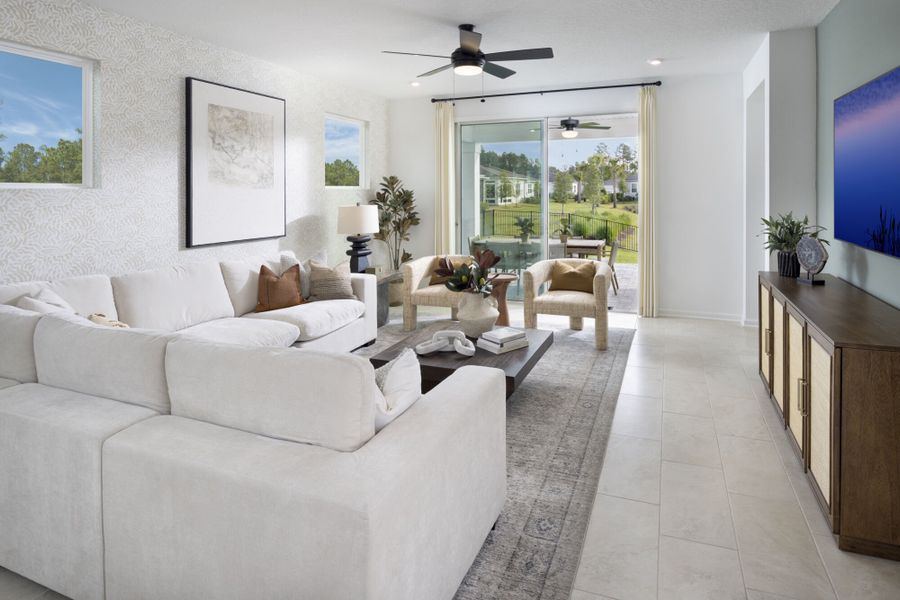 Representative furnished interior of a home built from the Cabana by Mattamy Homes in RiverTown, St. Johns (Image 8). Representative furnished interior of a home built from the Cabana by Mattamy Homes in RiverTown, St. Johns (Image 8).