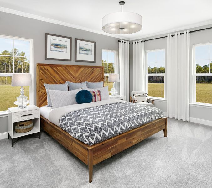 Representative furnished interior of a home built from the Byrnes 2 Story by Pulte Homes in Long Savanna, Charleston (Image 8). Representative furnished interior of a home built from the Byrnes 2 Story by Pulte Homes in Long Savanna, Charleston (Image 8).