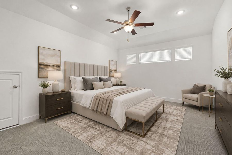 Virtual Staging - Bedroom: Inviting secondary bedroom with tasteful staging and a comfortable layout.