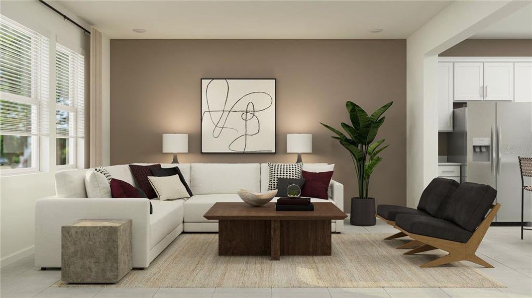 Furnished interior view inside a new home in Bridgewalk: Executive Collection, St. Cloud (Image 5). Furnished interior view inside a new home in Bridgewalk: Executive Collection, St. Cloud (Image 5).