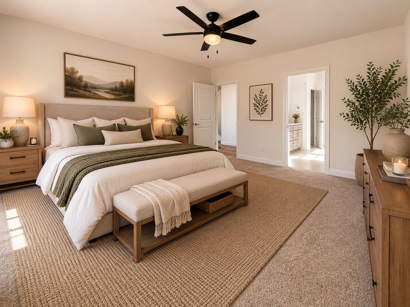 Furnished interior view inside a new home in Country Club Creek, Ayden (Image 9). Furnished interior view inside a new home in Country Club Creek, Ayden (Image 9).