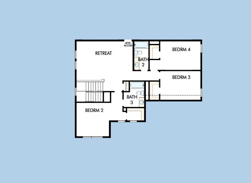 2D floor plan layout for the The Snapdragon by David Weekley Homes in Audubon – Vision Collection, Magnolia, TX (Image 4). 2D floor plan layout for the The Snapdragon by David Weekley Homes in Audubon – Vision Collection, Magnolia, TX (Image 4).