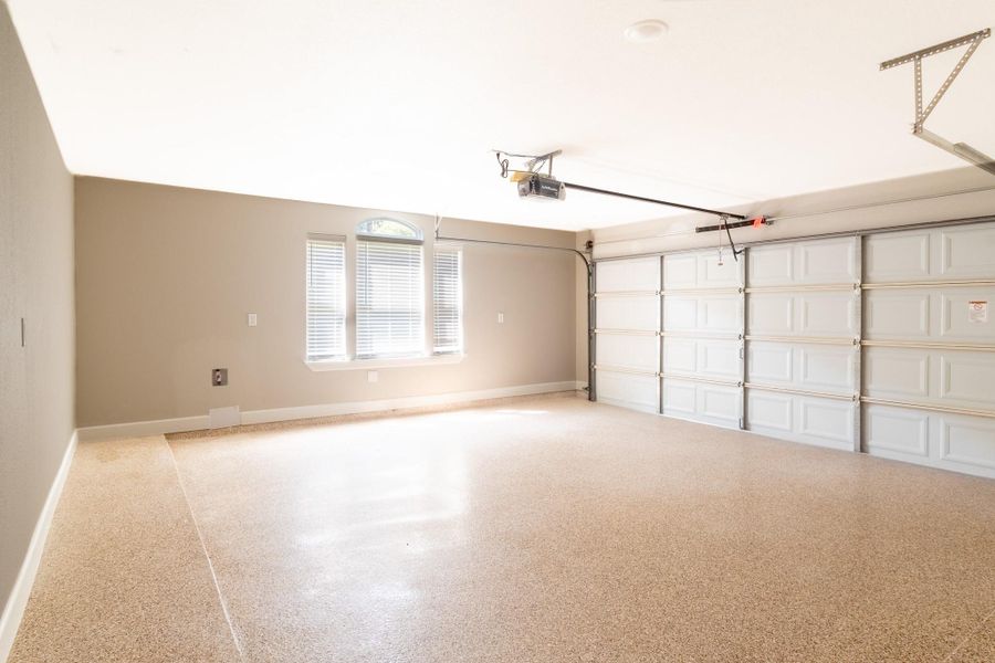 Epoxy flooring in garage
