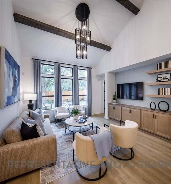 Furnished interior view inside a new home in Sonoma Verde: 60ft. lots, McLendon-Chisholm (Image 24).