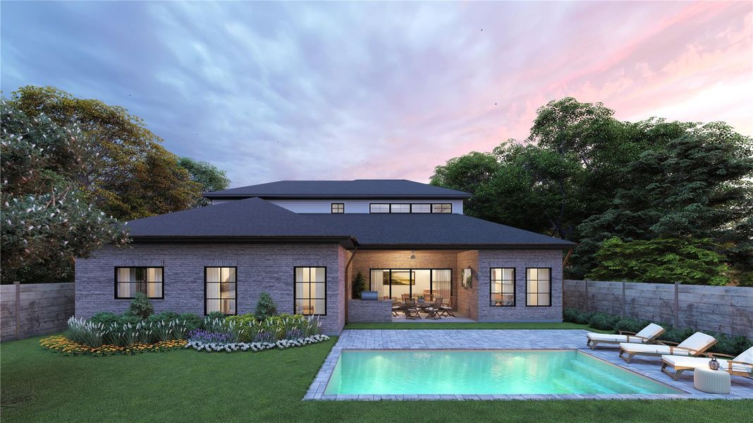 Exterior details and patio area of a home in , Houston (Image 2). Exterior details and patio area of a home in , Houston (Image 2).