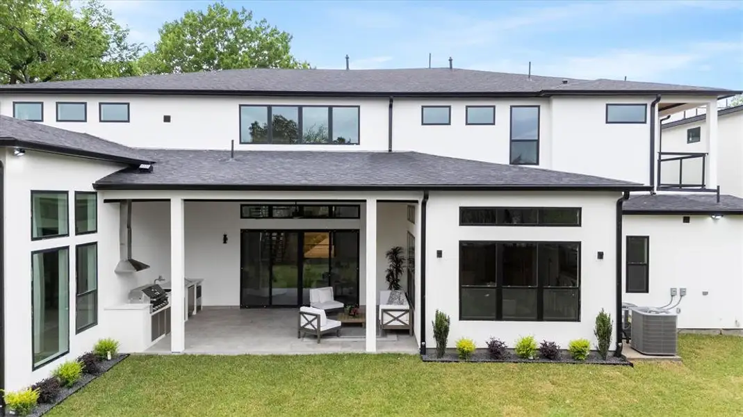 Exterior details and patio area of a home in , Dallas (Image 3). Exterior details and patio area of a home in , Dallas (Image 3).