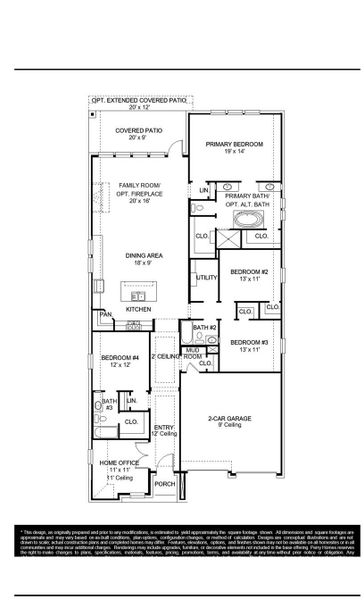 2D floor plan layout of this home in Crosswinds, Kyle, TX (Image 2).
