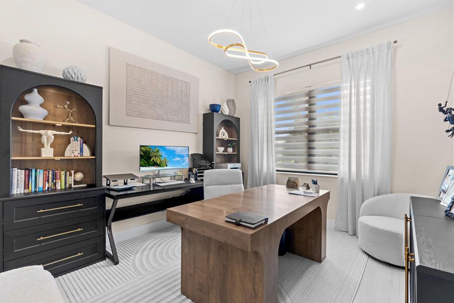 Furnished interior view inside a new home in Solana Bay at Avenir, Palm Beach Gardens (Image 18). Furnished interior view inside a new home in Solana Bay at Avenir, Palm Beach Gardens (Image 18).