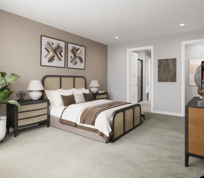 Furnished interior view inside a new home in Trailstone, Arvada (Image 21).