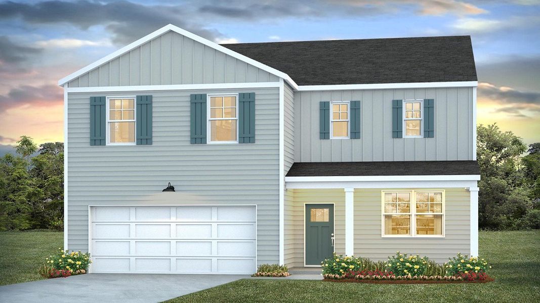 Front exterior of a new home in Fernhill Farms, Statesboro, GA, highlighting curb appeal (Image 26). Front exterior of a new home in Fernhill Farms, Statesboro, GA, highlighting curb appeal (Image 26).