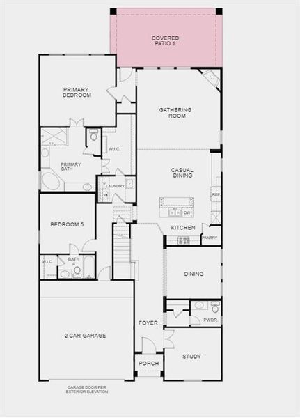 Structural options added include: Media room, standing shower in bath 4 and covered patio 1.