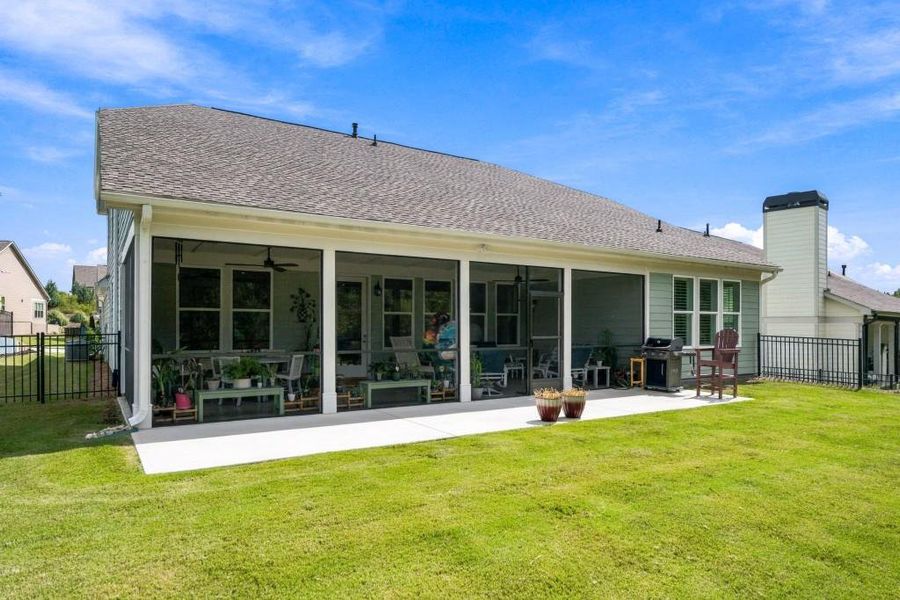 Exterior details and patio area of a home in , Hoschton (Image 30).