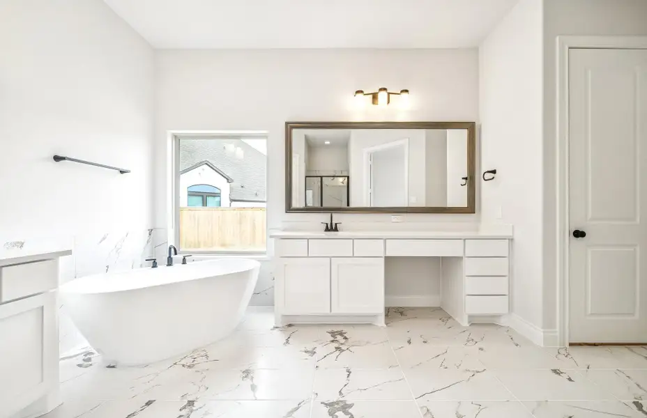 Furnished interior view inside a new home in Bridgeland 60′, Cypress (Image 7).